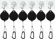 6x Premium VR Cable Management Ceiling Pulley System Retractable Black