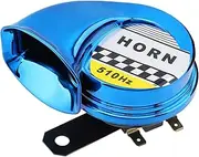 Windance Universal High Tone Snail Air Horn,130DB 510HZ Waterproof Loud Electric Horn for Any 12V Vehicles Motorcycle Scooter Boat Trucks (Blue)