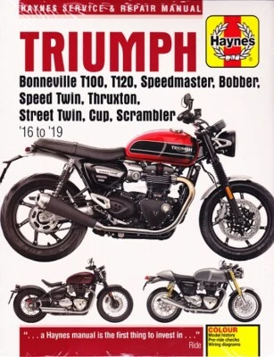 2016 - 2019 Triumph Bonneville T100 T120 Speedmaster Bobber Service Manual 4493