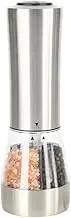 Daiilg Electric Salt and Pepper Grinder Set, Refillable 2 in 1 Electric Salt and Pepper Grinder with Adjustable Coarseness Easy to Use 7 X 21.5cm