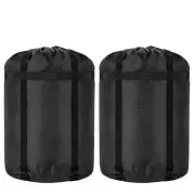 2x 36L Sleeping Bag Stuff Sack Black Compression Sack for Backpacking & Camping
