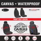 Nissan Navara D23 NP300 King Cab 2015-On TRADIES Front Grey Canvas Seat Cover
