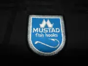 New Mustad Fish Hooks Embroidered Fishing Patch Company Logo