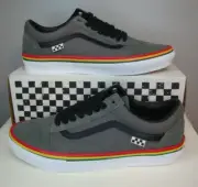 Vans Rasta Old Skool Skate Shoes Gray Canvas Men's 7.5 Red Yellow Green Womens 9