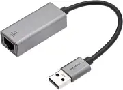 Amazon Basics Aluminum USB 3.0 Gigabit Ethernet Adapter Plug & Play (OPEN BOX)