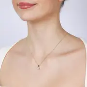 9ct Yellow Gold 0.90 Ct Solitaire Cubic Zirconia Pendant, 9ct Yellow Gold SOLID Curb Chain 50cm 30 Gauge (10147605)