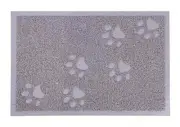 Cat Litter Box Mat for Floor Litter Trapping Mat 1 Count (Pack of 1) Gray Sand