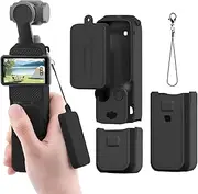 UOEPOWA Pocket 3 Silicone Case Cover, Compatible with DJI OSMO Pocket 3, Scratch-Resistan Silicone Cover, All-Round Protective (Black)