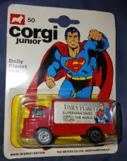 Vtg 1976 CORGI Junior #50 Superman Daily Planet Van 55059 New NOS Card RARE
