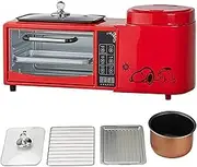 Breakfast Machine Multi-Function 4-In-1 8L 2-layer Oven Plus 1L Electric Steamer Plus Electric Frying Pan,2 Layer Independent Temperature Control,Touch Screen Design,Suitable for Home Use