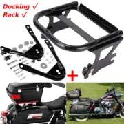 Detachable Two-up Tour Pack Mount Luggage Rack For Harley 97-08 / Docking Mounts