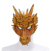 Halloween Carnival Party PU Foam 3D Animal Dragon Mask Yellow dragon mask