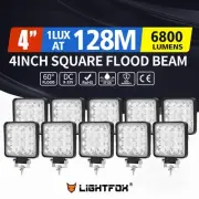 Lightfox 4inch Osram Square LED Work Lights Flood Reverse Fog Ute Truck 12V 24V