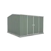 Absco Sheds 3.0 x 3.0 x 2.06m Pale Eucalypt Premier Double Door Garden Shed