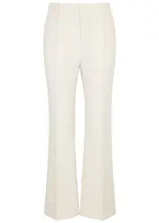 Victoria Beckham Slim-leg Flared Trousers - Ivory - 14 (UK14 / L) 14 (UK14 / L)