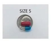 Clear Size 5 Empty Gelatin Capsules also known as Gelcaps