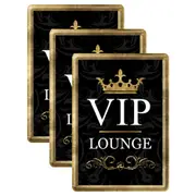 3PK Nostalgic Art Metal/Paper Mailing Postcard VIP Lounge w/Envelope 14cm