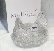 Marquis by Waterford Crystal Hen Egg Dish Box - 8.5" X 7.5"
