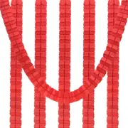 6Pcs 9.8ft Four-Leaf Paper Flower Garland Hanging Streamers, Red