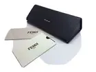 NEW FENDI Brown Triangular Sunglasses Eyeglasses Case & Cleaning Cloth