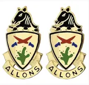GENUINE U.S. ARMY CREST: 11TH ARMORED CAVALRY - ALLONS