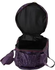 Crystal Bowl Storage Bag, 14 Inch Music Bowl Bag Purple Camouflage Thickened Singing Bowl Carrying Case Double Zip Design with 1 External Pocket and Portable Handle