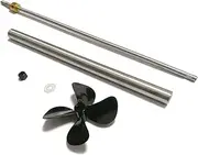 LUMIXE 200mm Drive Shaft with 150mm Sleeve and 4 Vanes 50mm Diameter CW Propeller, for Rc Boat Ship Model Shaft Assembly