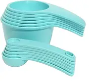 [Tupperware] Measuring Mates Set Cups and Spoons in Aruba Blue