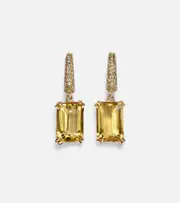 [Octavia Elizabeth] Octavia Elizabeth Yana Micro 18kt gold earrings with beryls and diamonds One Size gold