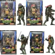 7" NECA NINJA TURTLES 1990 Movie TMNT Teenage Movable Toys Mutant Action FigureH