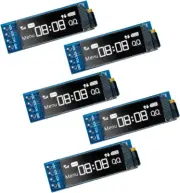 5 Pcs 0.91 Inch I2C OLED Display Module IIC OLED Screen DC 3.3V~5V Compatible wi