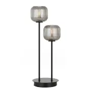 Bobo 2 Table Lamp, Black, Smoke Glass