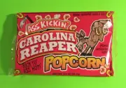ASS KICKIN' CAROLINA REAPER MICROWAVE POPCORN, 3.5 OZ BAG, VERY HOT!