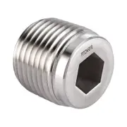 FITOK 316 SS Hollow Hex Plug 1/2 Male NPT, SS-PI-NS8