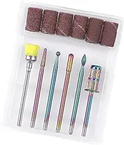 INOOMP 1Set Tungsten Alloy Nail Drill Bits for Polishing Machine Durable Manicure Tool Set for Home and Professional Use Lightweight Nail Grinding Heads with High Wear Resistance