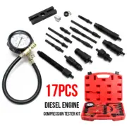 17PCS AU Diesel Engine Compression Tester Kit Tool Set Automotive Compressor NEW