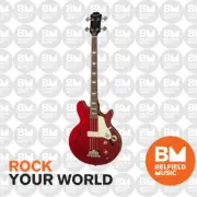 Epiphone Jack Casady Bass Guitar Semi-Hollow Sparkling Burgundy - Belfield Music