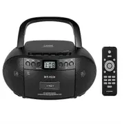 CD Cassette Player, CD Player Bluetooth , AM/FM Radio, Stereo Sound with Remote Control,Tape Record Black