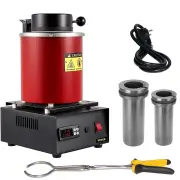 1400W Digital Electric Gold Melting Furnace with 1KG & 3KG High Purity Graphite Crucible - High-Efficiency Fast Heating