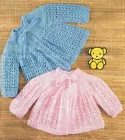 Knitting Pattern BABY Copy Matinee Jackets 8 Ply