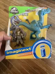 Fisher Price Imaginext Jurassic World MULDOON & RAPTOR Dinosaur Figures New