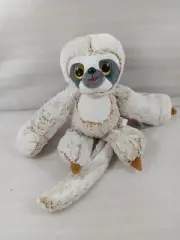 Nanco NWT Sloth Lovey Security Plush Tan White Brown Sparkle Gold Eyes