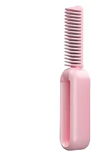Ionic Hair Straightener Brush,Cordless Comb Straightener for Women - Portable Heated Straightening Brush, Hair Brush Straightener for Home, Travel, Studio