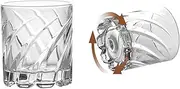 MRDLKNX Set of 2 Whiskey Glasses,9.5 Oz Thick Bottom Scotch Glasse, Old Fashioned Crystal Glass Tumbler for Bourbon, Scotch, Cocktail or Rum Drinking