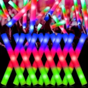 Foam Glow Sticks, 30 Pcs Bulk Giant 48CM LED Foam Stick, Glow in The Dark K P...