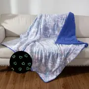 Glow in The Dark Love Heart Blanket, Super Soft Fuzzy Lightweight Luxurious