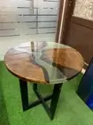 Epoxy Wooden Round Clear Resin Table Top, Epoxy Resin Coffee Table Home Decor