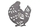 Chicken Trivet Decorative Cast Iron Hot Pad 7.75" Long
