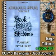 Book of Shadows Antique Witchcraft Esoteric Witch Manual Occult Astrology Planet