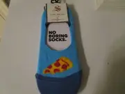 Womens Socksmith NO BORING SOCKS No Show In Pizza We Crust 1 Size Fits Most NWT